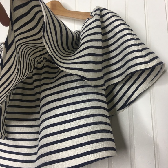 Reformation Off-Shoulder Cropped Festival Ruffle Top - Picture 4 of 7